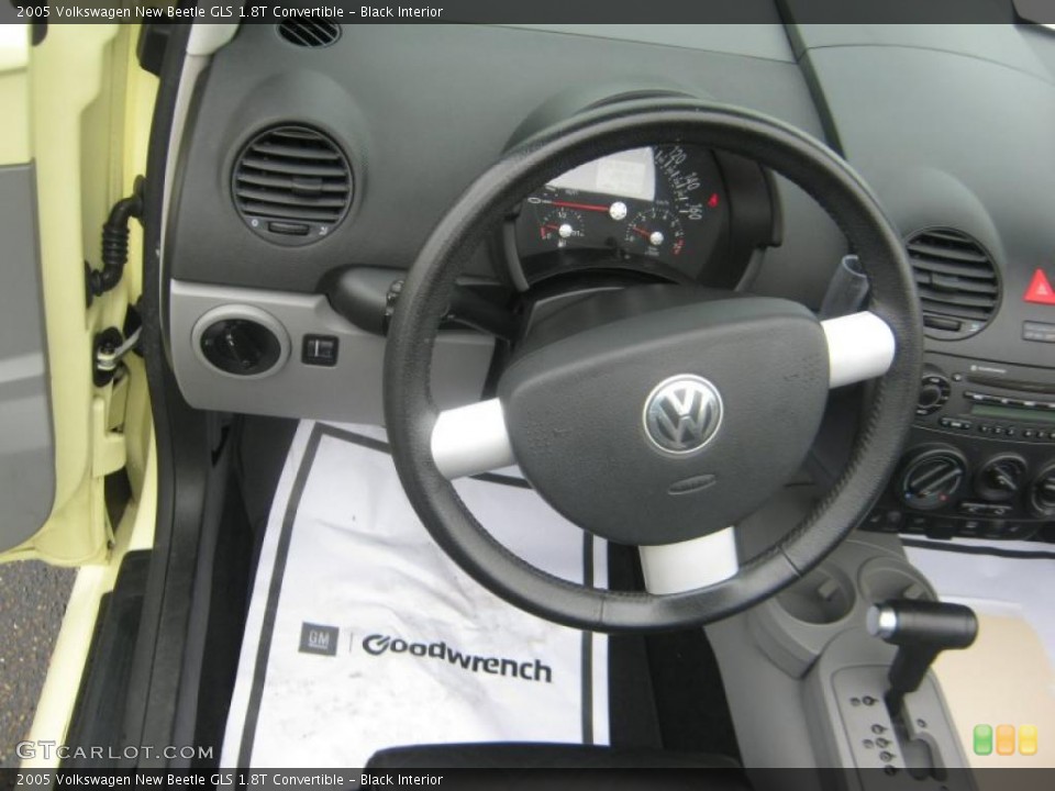 Black Interior Steering Wheel for the 2005 Volkswagen New Beetle GLS 1.8T Convertible #48611138