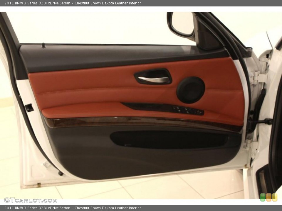 Chestnut Brown Dakota Leather Interior Door Panel for the 2011 BMW 3 Series 328i xDrive Sedan #48611987
