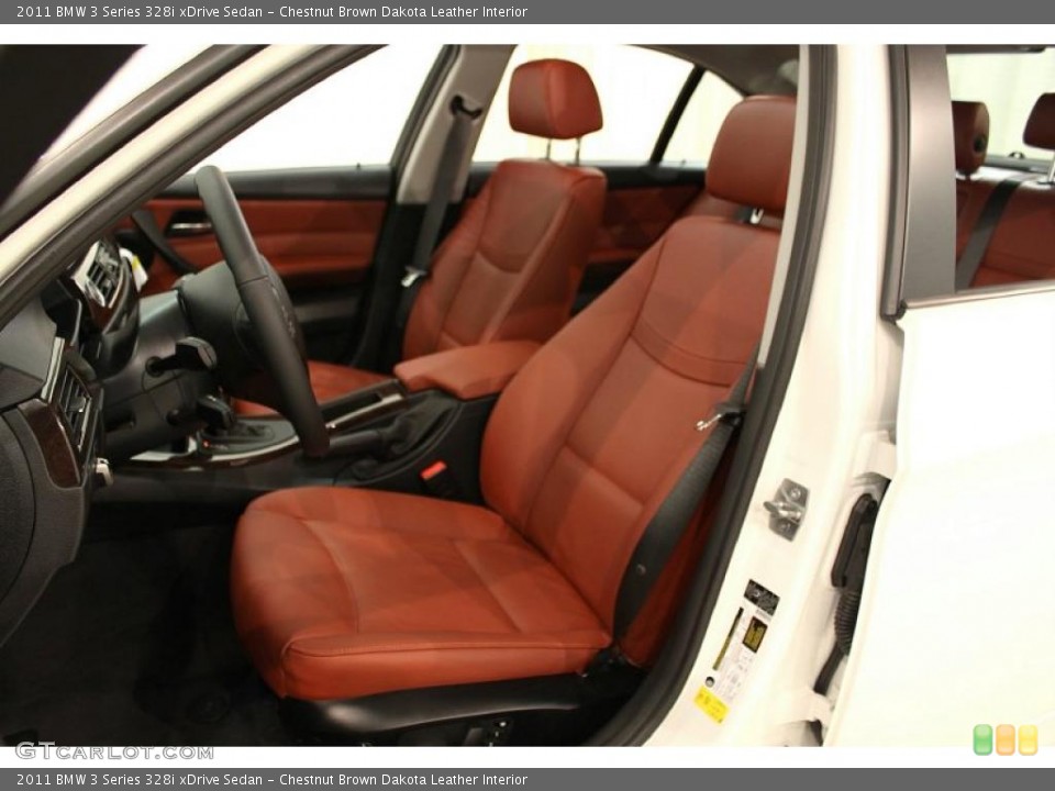 Chestnut Brown Dakota Leather Interior Photo for the 2011 BMW 3 Series 328i xDrive Sedan #48612014