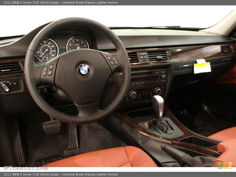 Chestnut Brown Dakota Leather Interior Dashboard for the 2011 BMW 3 Series 328i xDrive Sedan #48612032