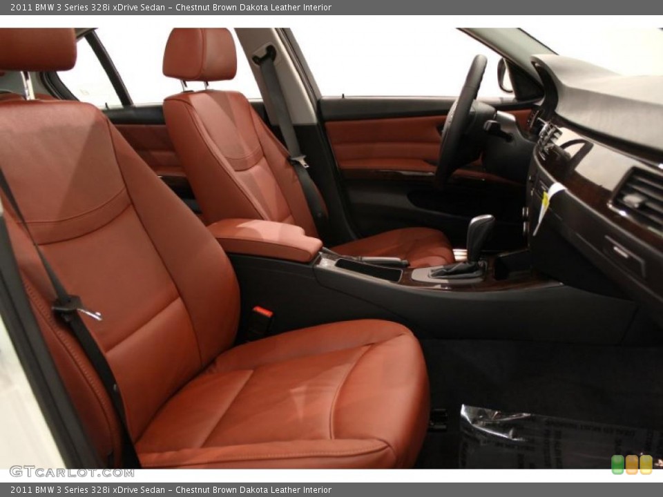 Chestnut Brown Dakota Leather Interior Photo for the 2011 BMW 3 Series 328i xDrive Sedan #48612113