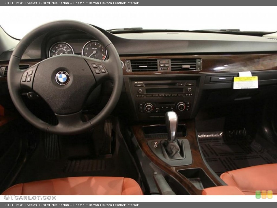 Chestnut Brown Dakota Leather Interior Dashboard for the 2011 BMW 3 Series 328i xDrive Sedan #48612158