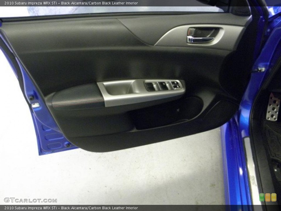Black Alcantara/Carbon Black Leather Interior Door Panel for the 2010 Subaru Impreza WRX STi #48612776