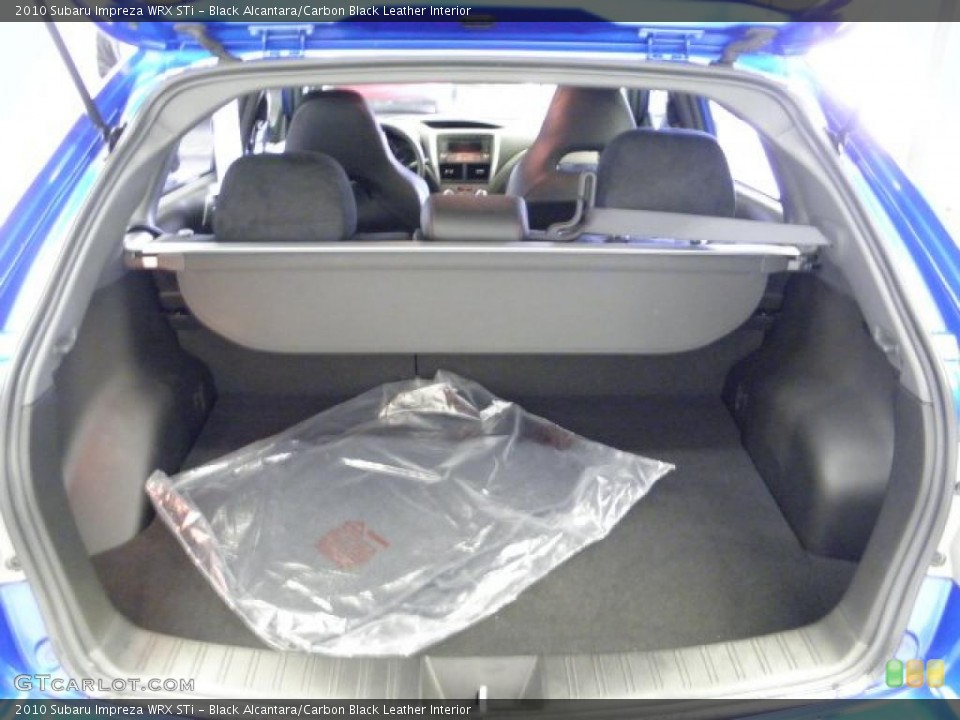 Black Alcantara/Carbon Black Leather Interior Trunk for the 2010 Subaru Impreza WRX STi #48612891