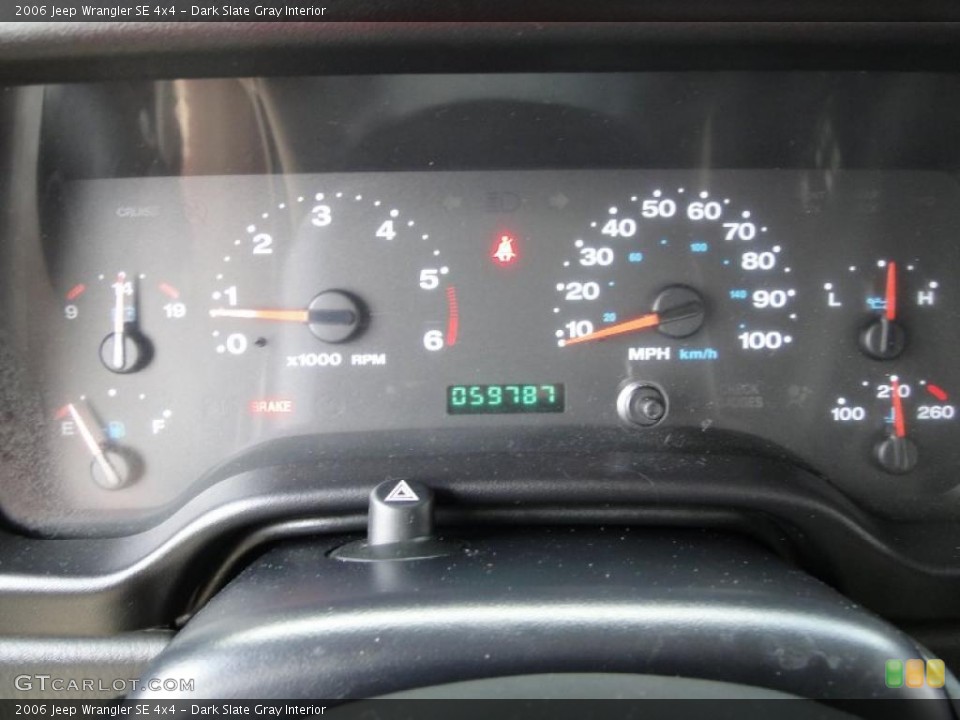 Dark Slate Gray Interior Gauges for the 2006 Jeep Wrangler SE 4x4 #48613457