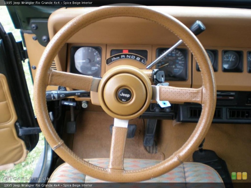 Spice Beige Interior Steering Wheel for the 1995 Jeep Wrangler Rio Grande 4x4 #48614093