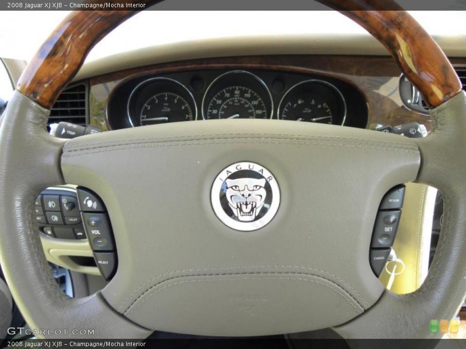 Champagne/Mocha Interior Steering Wheel for the 2008 Jaguar XJ XJ8 #48615977