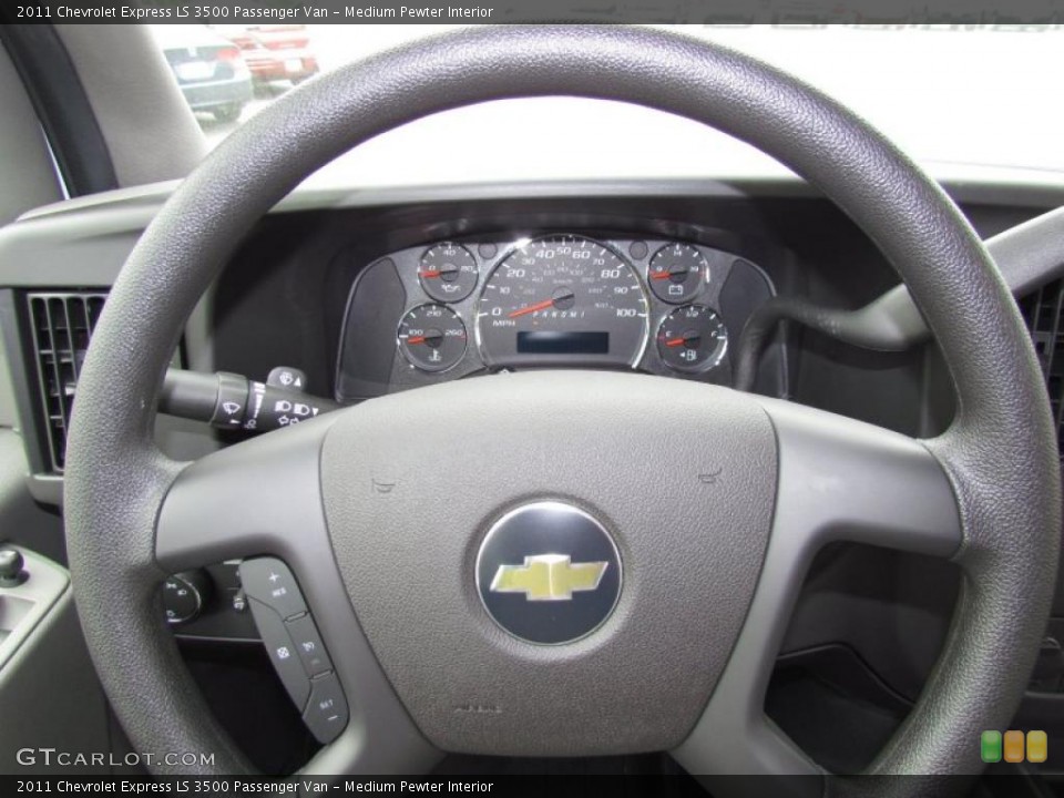 Medium Pewter Interior Steering Wheel for the 2011 Chevrolet Express LS 3500 Passenger Van #48616685