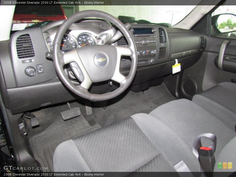 Ebony Interior Prime Interior for the 2008 Chevrolet Silverado 1500 LT Extended Cab 4x4 #48620360