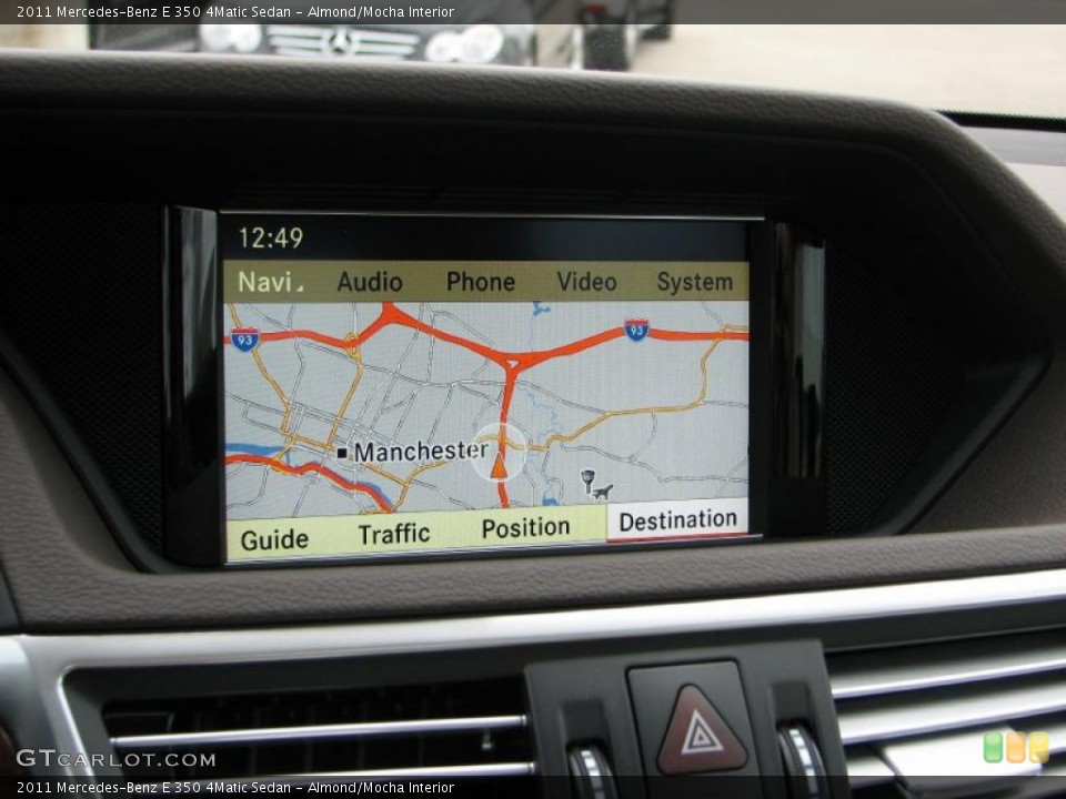 Almond/Mocha Interior Navigation for the 2011 Mercedes-Benz E 350 4Matic Sedan #48622007