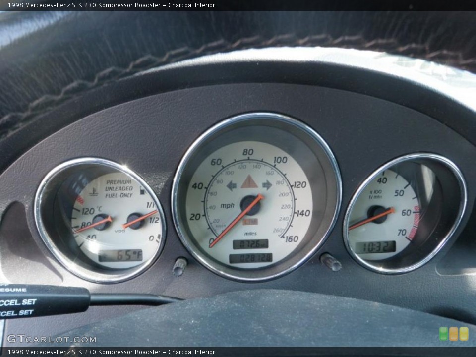 Charcoal Interior Gauges for the 1998 Mercedes-Benz SLK 230 Kompressor Roadster #48623946
