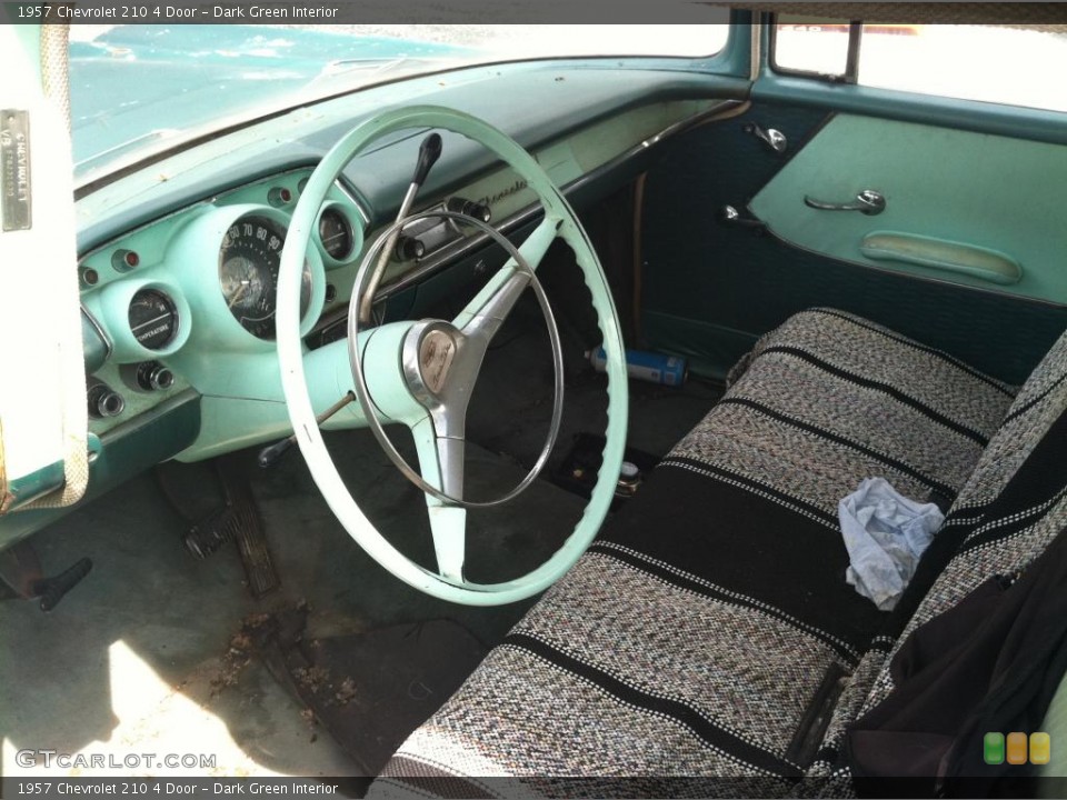 Dark Green 1957 Chevrolet 210 Interiors