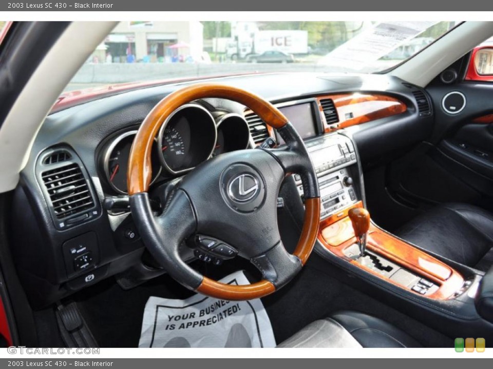 Black Interior Steering Wheel for the 2003 Lexus SC 430 #48630022