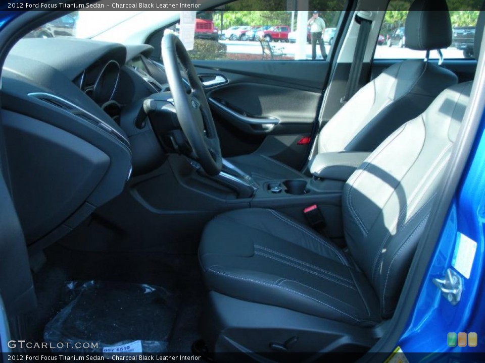 Charcoal Black Leather Interior Photo for the 2012 Ford Focus Titanium Sedan #48634072