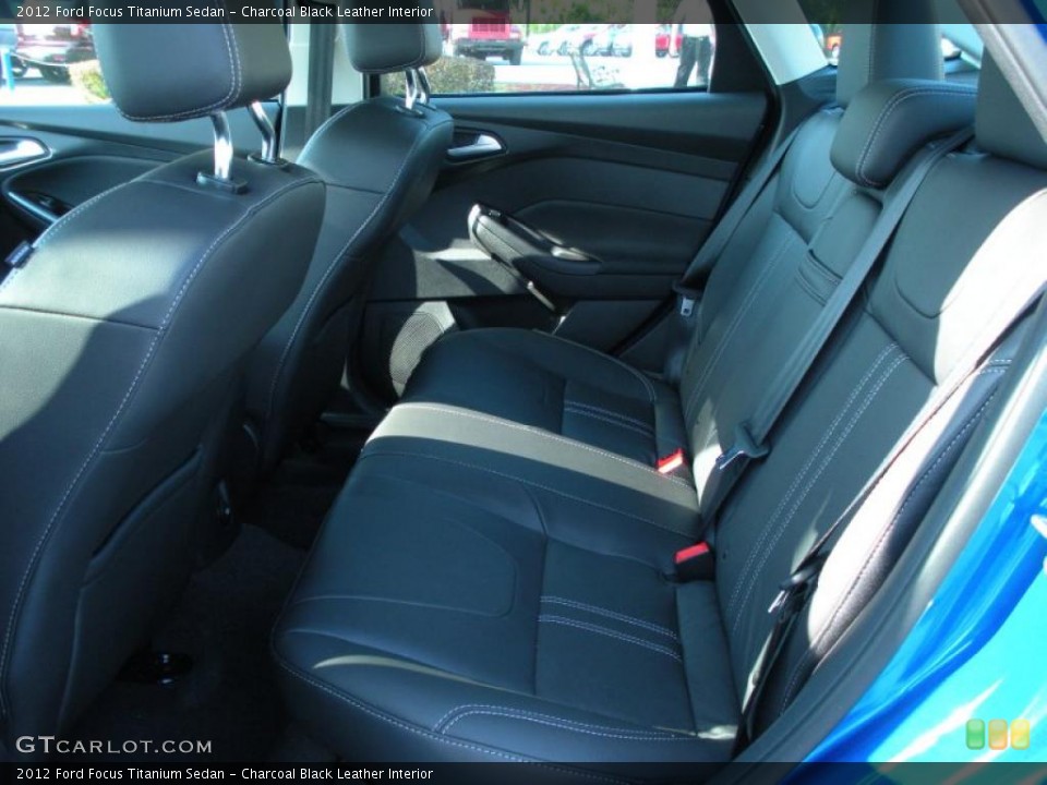 Charcoal Black Leather Interior Photo for the 2012 Ford Focus Titanium Sedan #48634082
