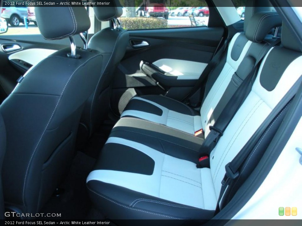 Arctic White Leather Interior Photo for the 2012 Ford Focus SEL Sedan #48634244