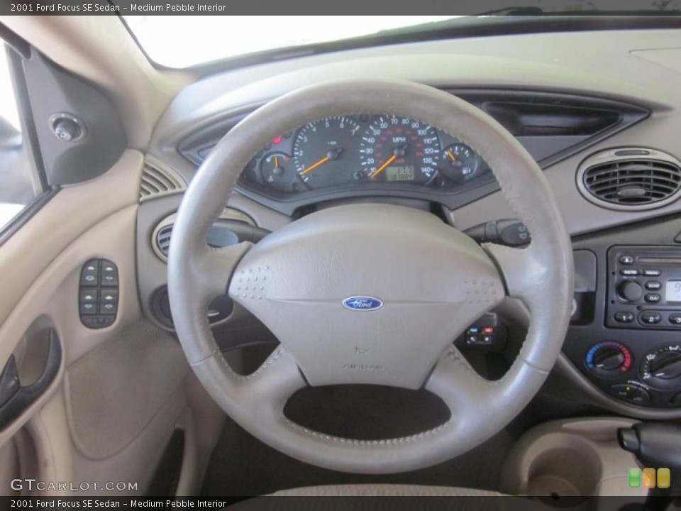 Medium Pebble Interior Steering Wheel for the 2001 Ford Focus SE Sedan #48635645