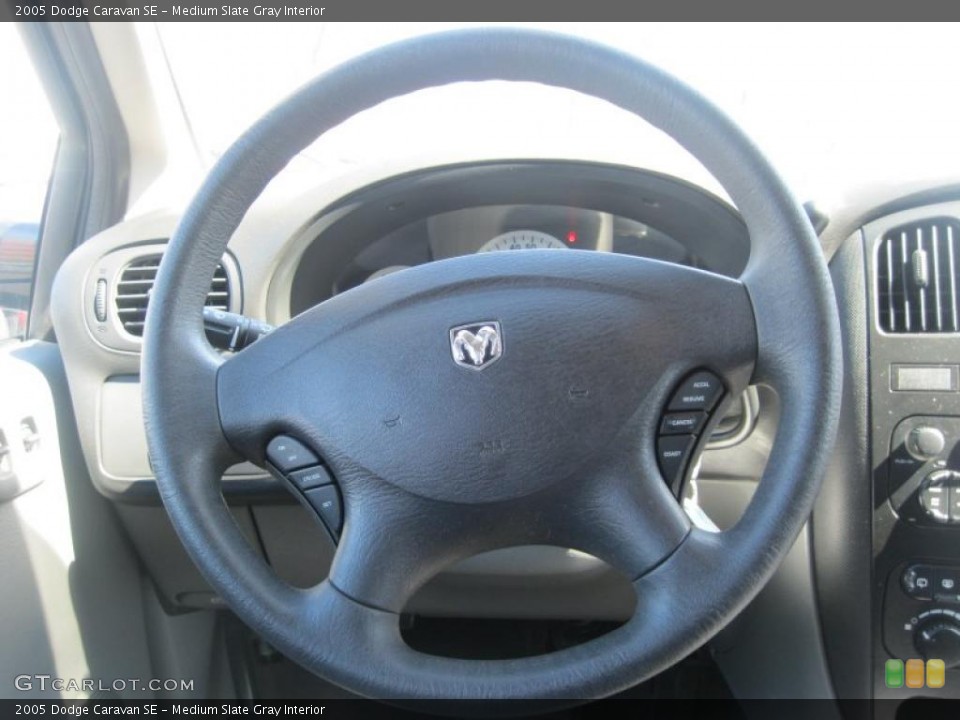 Medium Slate Gray Interior Steering Wheel for the 2005 Dodge Caravan SE #48635822