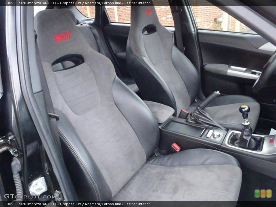Graphite Gray Alcantara/Carbon Black Leather Interior Photo for the 2009 Subaru Impreza WRX STi #48637992
