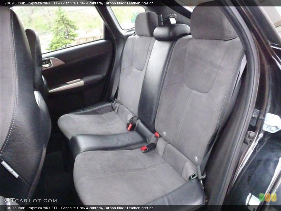 Graphite Gray Alcantara/Carbon Black Leather Interior Photo for the 2009 Subaru Impreza WRX STi #48638007