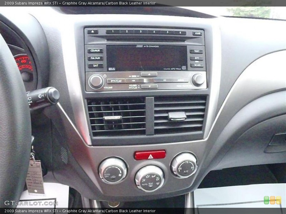 Graphite Gray Alcantara/Carbon Black Leather Interior Controls for the 2009 Subaru Impreza WRX STi #48638037