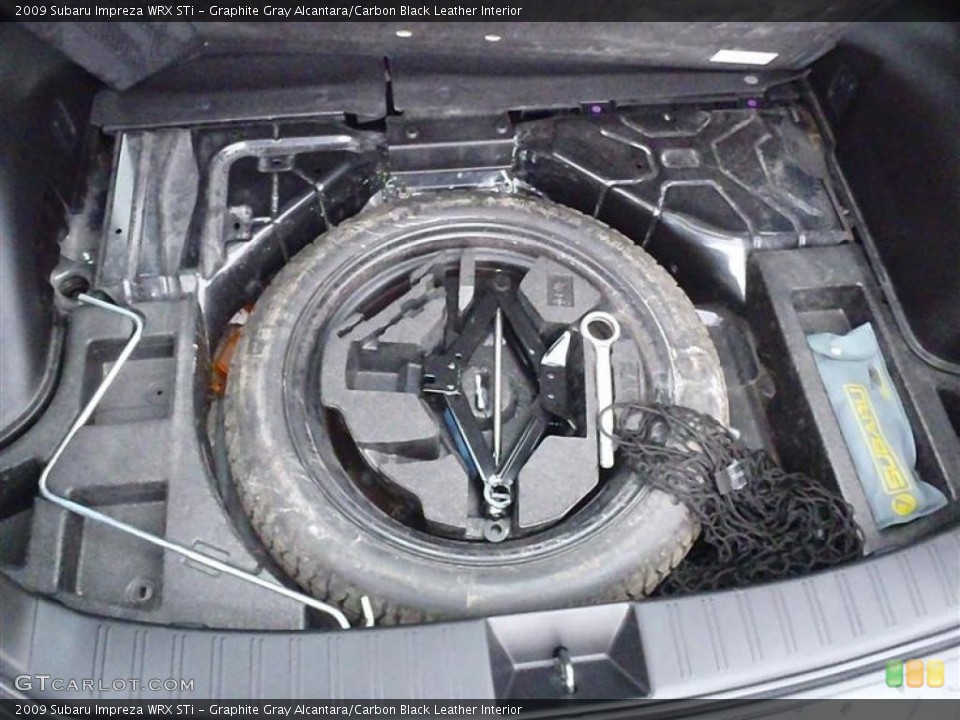 Graphite Gray Alcantara/Carbon Black Leather Interior Trunk for the 2009 Subaru Impreza WRX STi #48638376