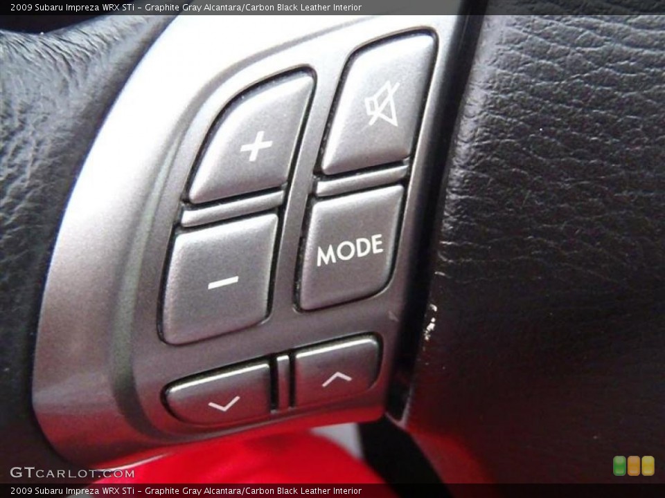 Graphite Gray Alcantara/Carbon Black Leather Interior Controls for the 2009 Subaru Impreza WRX STi #48638508