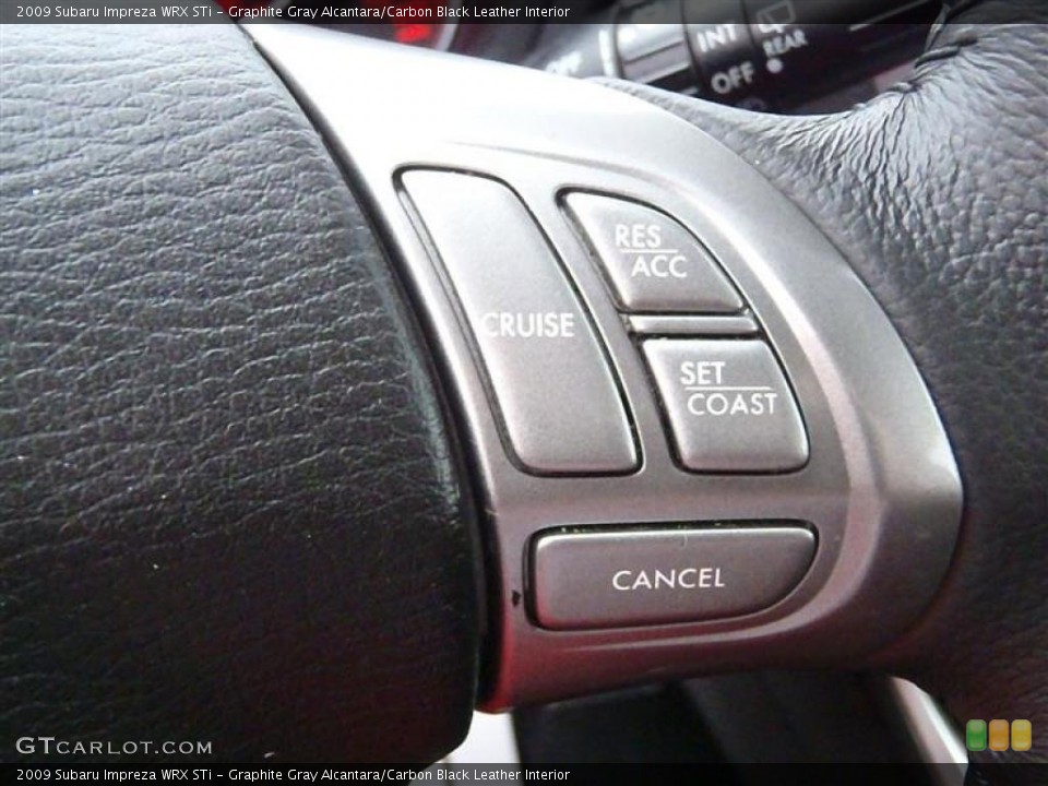Graphite Gray Alcantara/Carbon Black Leather Interior Controls for the 2009 Subaru Impreza WRX STi #48638517