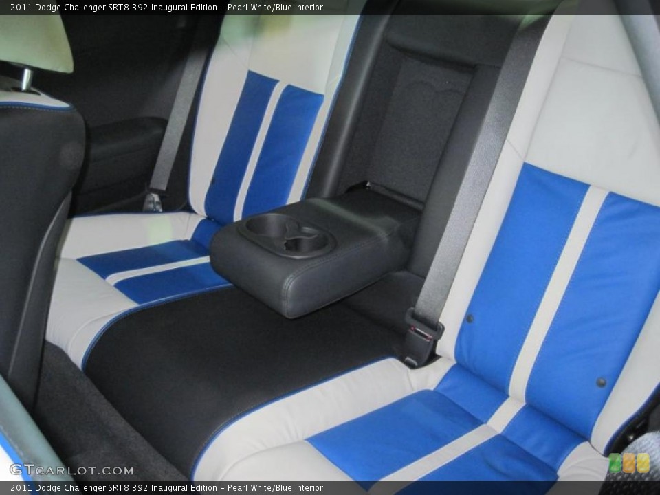 Pearl White/Blue Interior Photo for the 2011 Dodge Challenger SRT8 392 Inaugural Edition #48638814