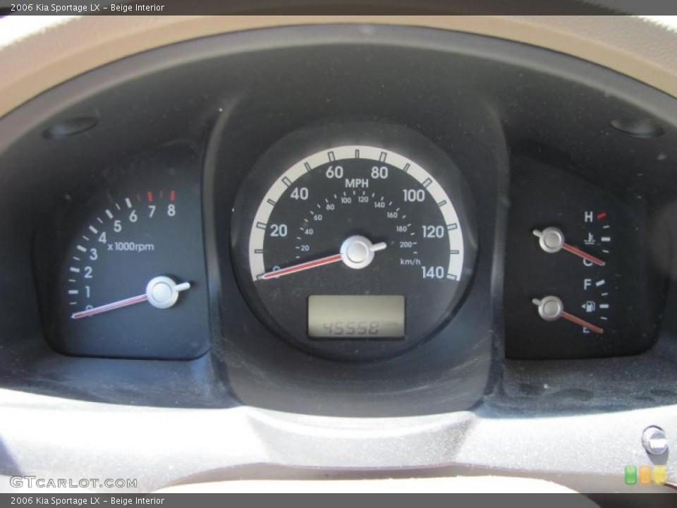 Beige Interior Gauges for the 2006 Kia Sportage LX #48639315