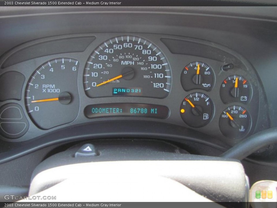 Medium Gray Interior Gauges for the 2003 Chevrolet Silverado 1500 Extended Cab #48640620
