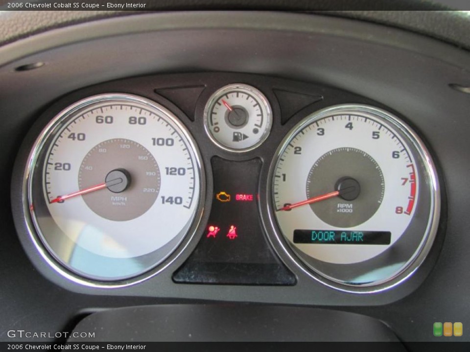 Ebony Interior Gauges for the 2006 Chevrolet Cobalt SS Coupe #48641022