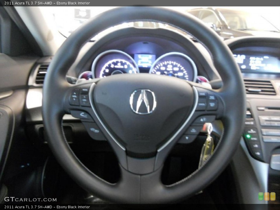 Ebony Black Interior Steering Wheel for the 2011 Acura TL 3.7 SH-AWD #48643666
