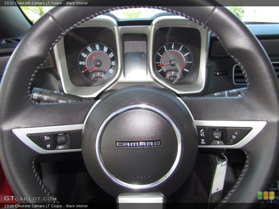 Black Interior Steering Wheel for the 2010 Chevrolet Camaro LT Coupe #48645748