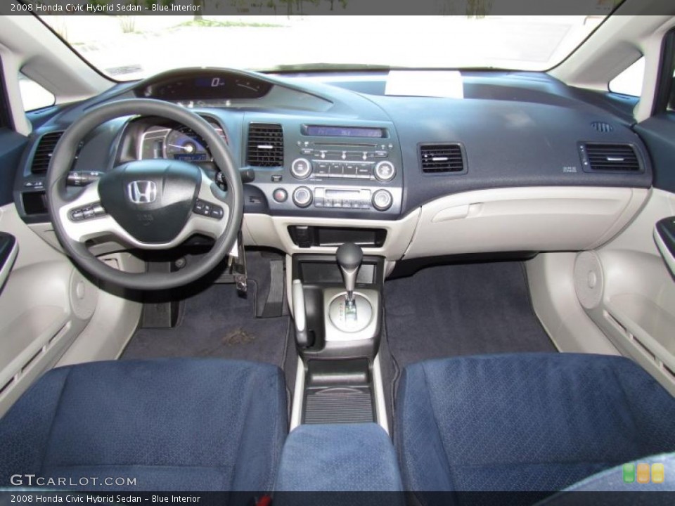 Blue Interior Dashboard for the 2008 Honda Civic Hybrid Sedan #48646756