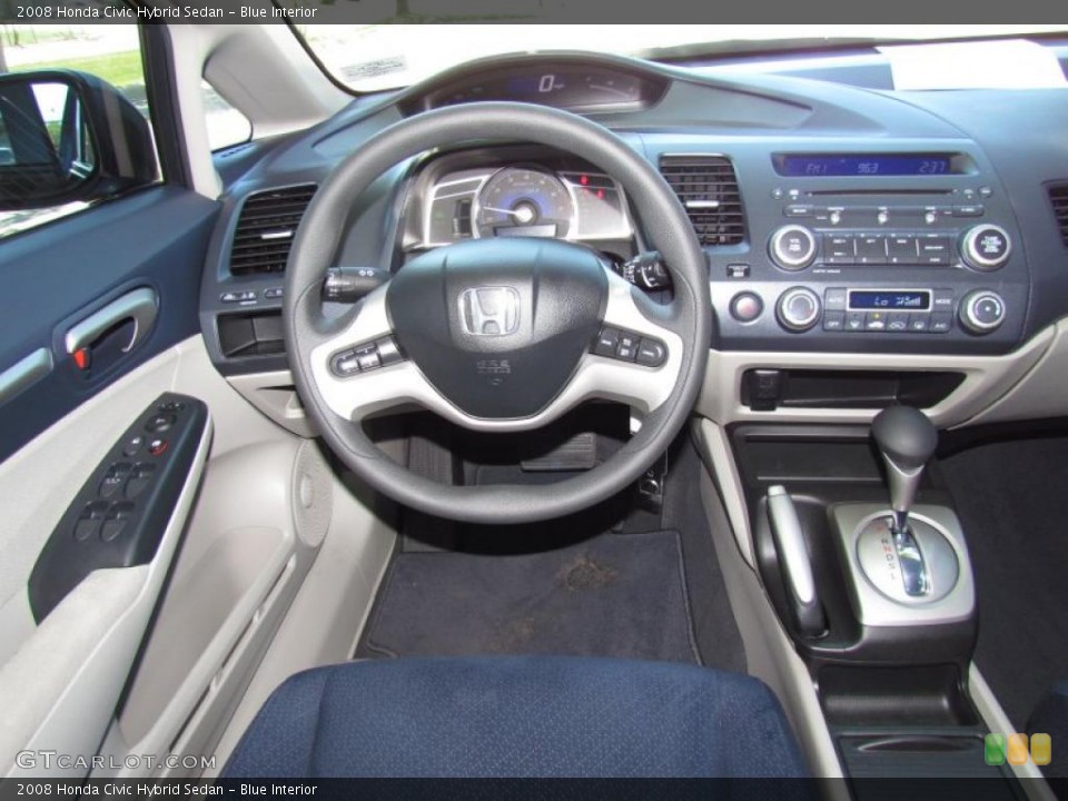 Blue Interior Dashboard for the 2008 Honda Civic Hybrid Sedan #48646768