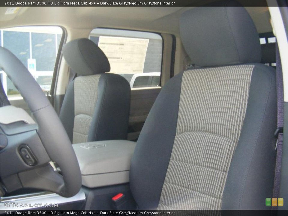 Dark Slate Gray/Medium Graystone Interior Photo for the 2011 Dodge Ram 3500 HD Big Horn Mega Cab 4x4 #48647283