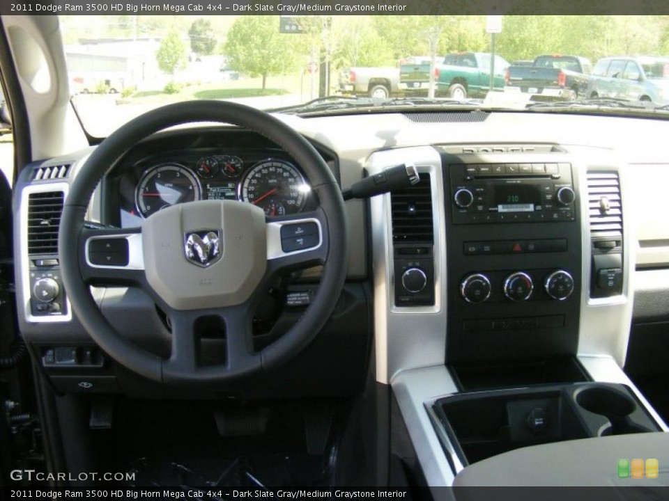 Dark Slate Gray/Medium Graystone Interior Dashboard for the 2011 Dodge Ram 3500 HD Big Horn Mega Cab 4x4 #48647308