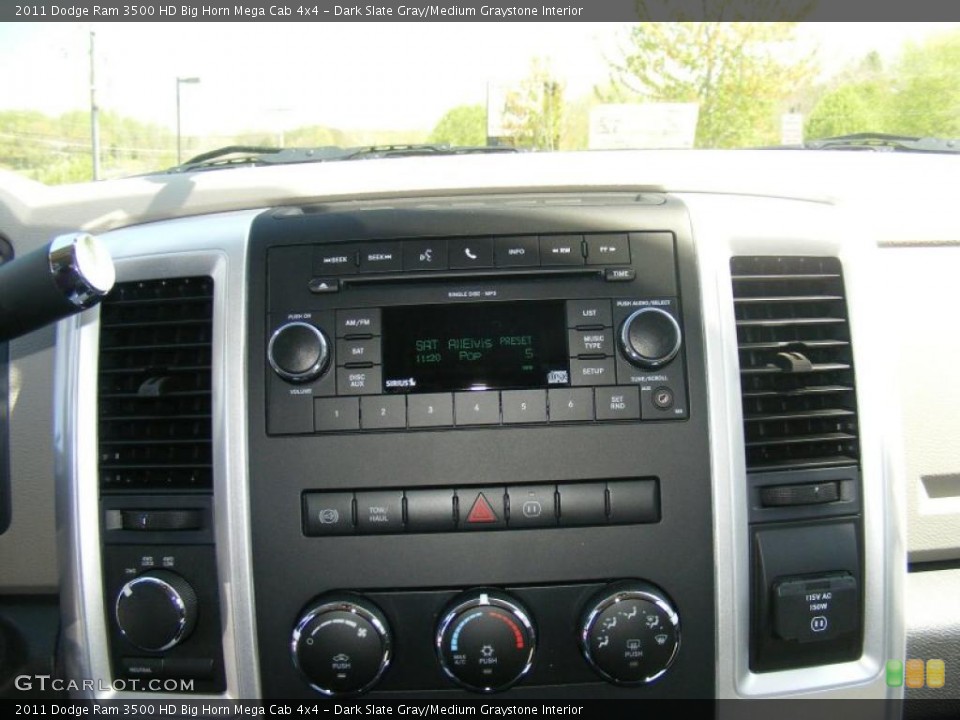 Dark Slate Gray/Medium Graystone Interior Controls for the 2011 Dodge Ram 3500 HD Big Horn Mega Cab 4x4 #48647458
