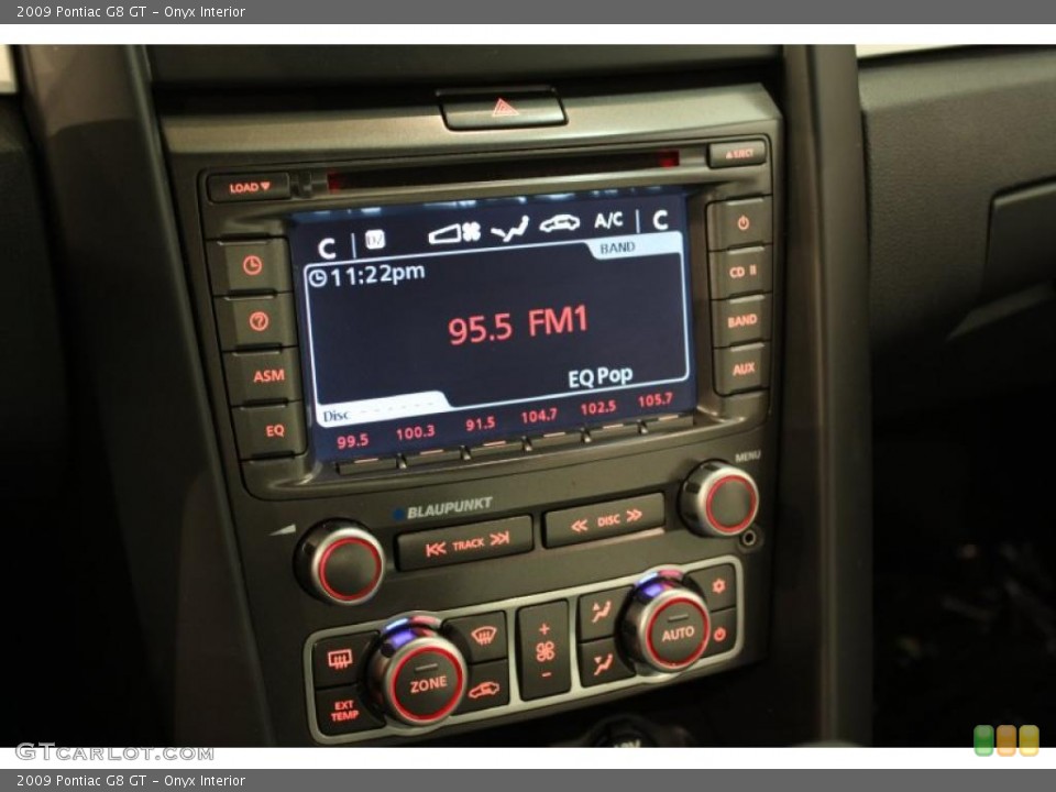 Onyx Interior Controls for the 2009 Pontiac G8 GT #48649555