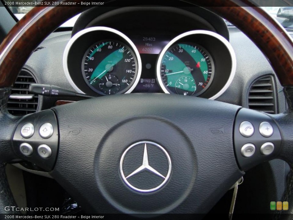 Beige Interior Gauges for the 2008 Mercedes-Benz SLK 280 Roadster #48650041