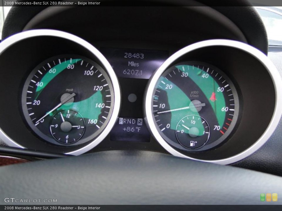 Beige Interior Gauges for the 2008 Mercedes-Benz SLK 280 Roadster #48650065