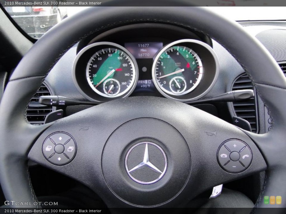 Black Interior Steering Wheel for the 2010 Mercedes-Benz SLK 300 Roadster #48650572