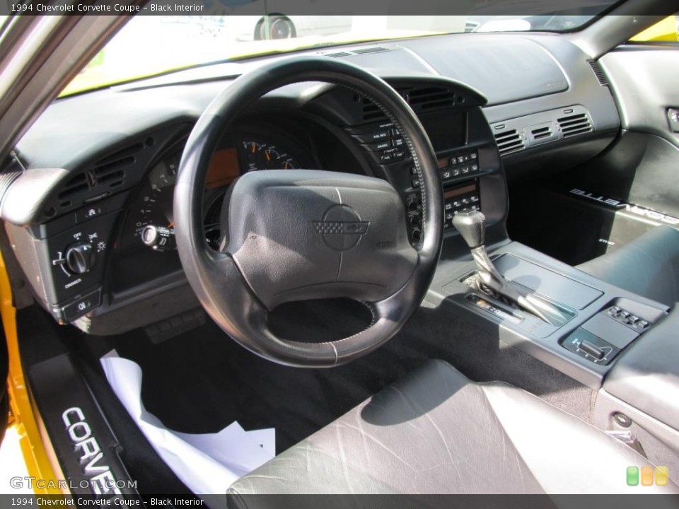 Black Interior Prime Interior for the 1994 Chevrolet Corvette Coupe #48654739