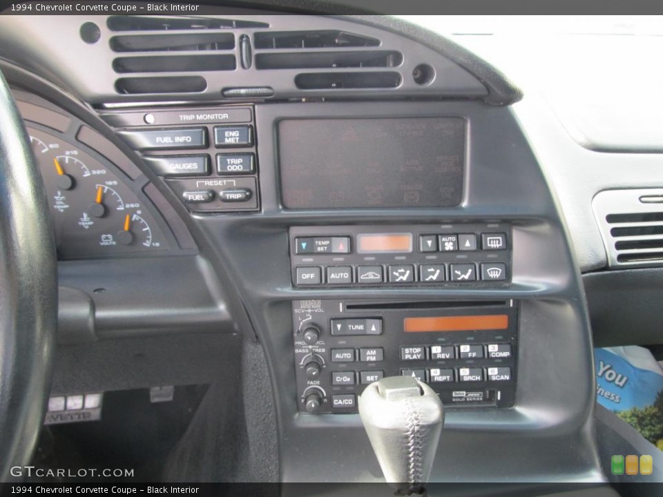 Black Interior Controls for the 1994 Chevrolet Corvette Coupe #48654772