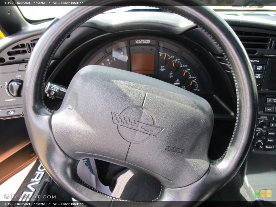 Black Interior Steering Wheel for the 1994 Chevrolet Corvette Coupe #48654784
