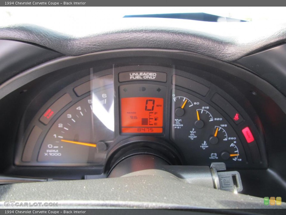 Black Interior Gauges for the 1994 Chevrolet Corvette Coupe #48654829