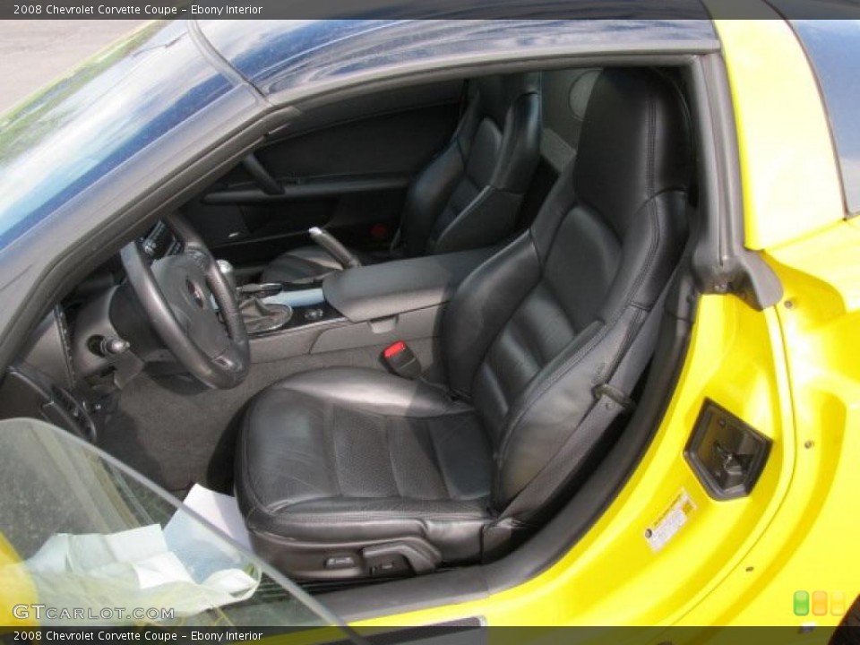 Ebony Interior Photo for the 2008 Chevrolet Corvette Coupe #48657043