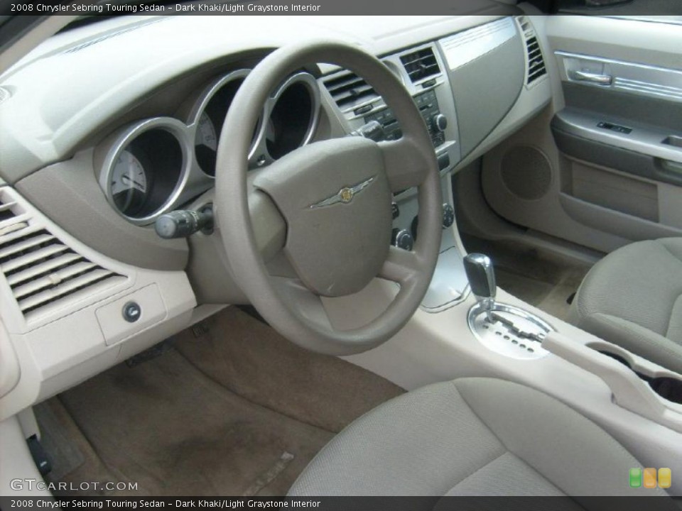 Dark Khaki/Light Graystone Interior Prime Interior for the 2008 Chrysler Sebring Touring Sedan #48660352