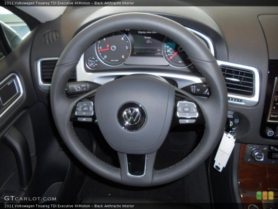 Black Anthracite Interior Steering Wheel for the 2011 Volkswagen Touareg TDI Executive 4XMotion #48660555